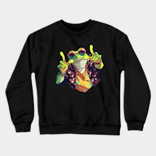 cool frog Crewneck Sweatshirt